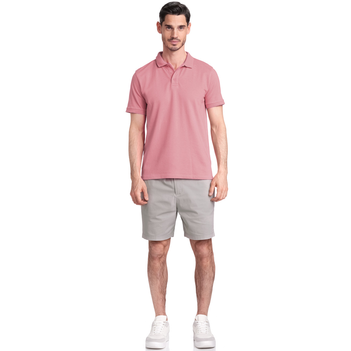 VanVaan Herren Poloshirt in Piqué-Qualität rosa