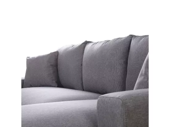 Canapé d'Angle Scandinave Réversible Convertible avec Coffre en Tissu