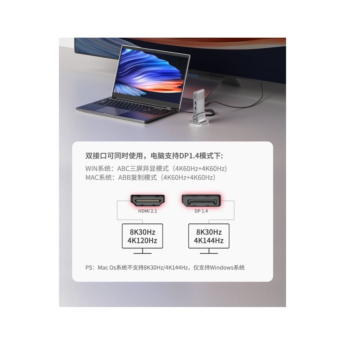 NÖRDIC USB-C 1 til 12 Dokkingstasjon 1xDP 8K30Hz 1xHDMI 8K30Hz 1xRJ45 GigaLan 1xUSB-C PD100W 3xUSB 10G 1xUSB 5G 1xSD 1XMicroSD 1x3,5 mm