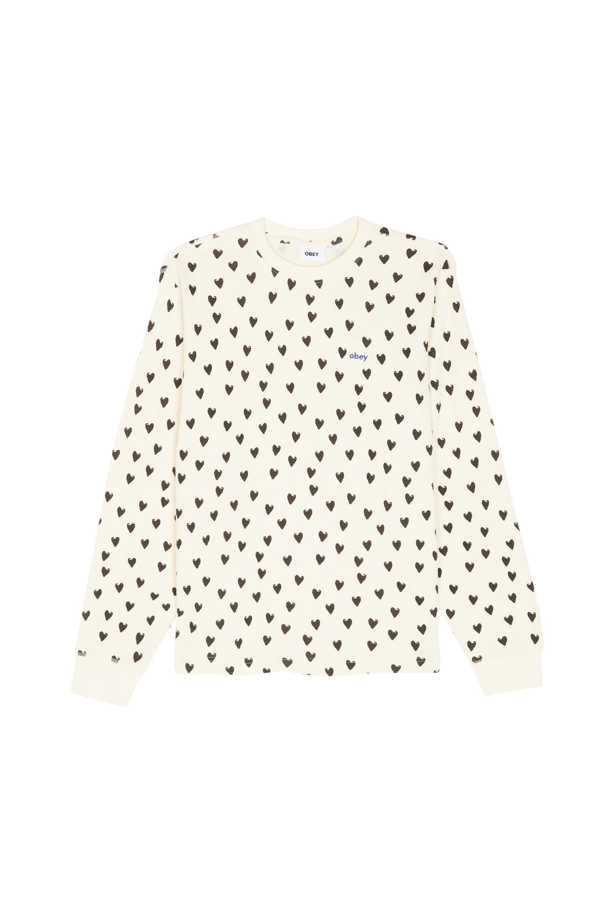 OBEY T-shirt  TOP 131030127 HEARTS THERMA S Noir