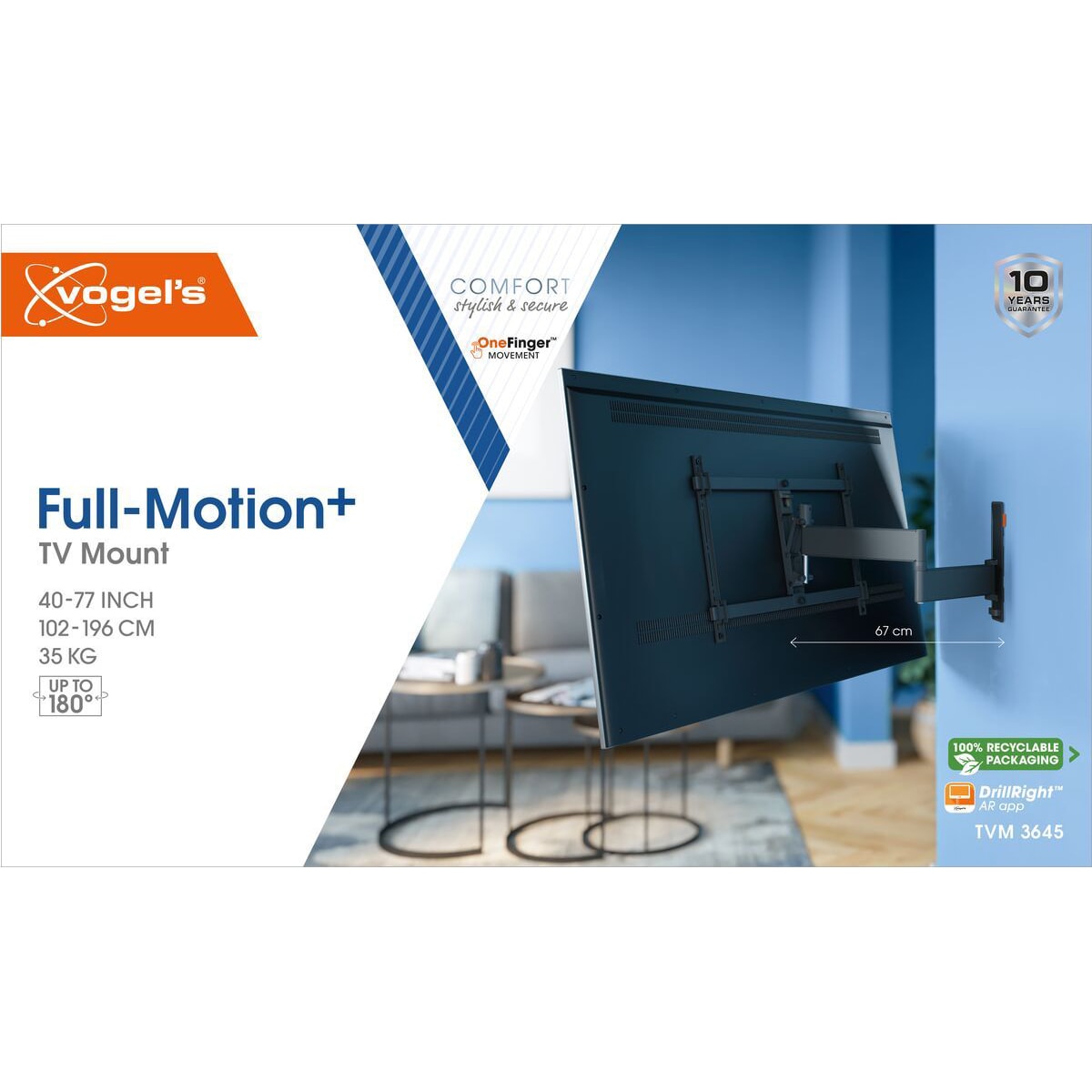 Vogels COMFORT Full Motion+ TV veggfeste TVM3645 (sort)