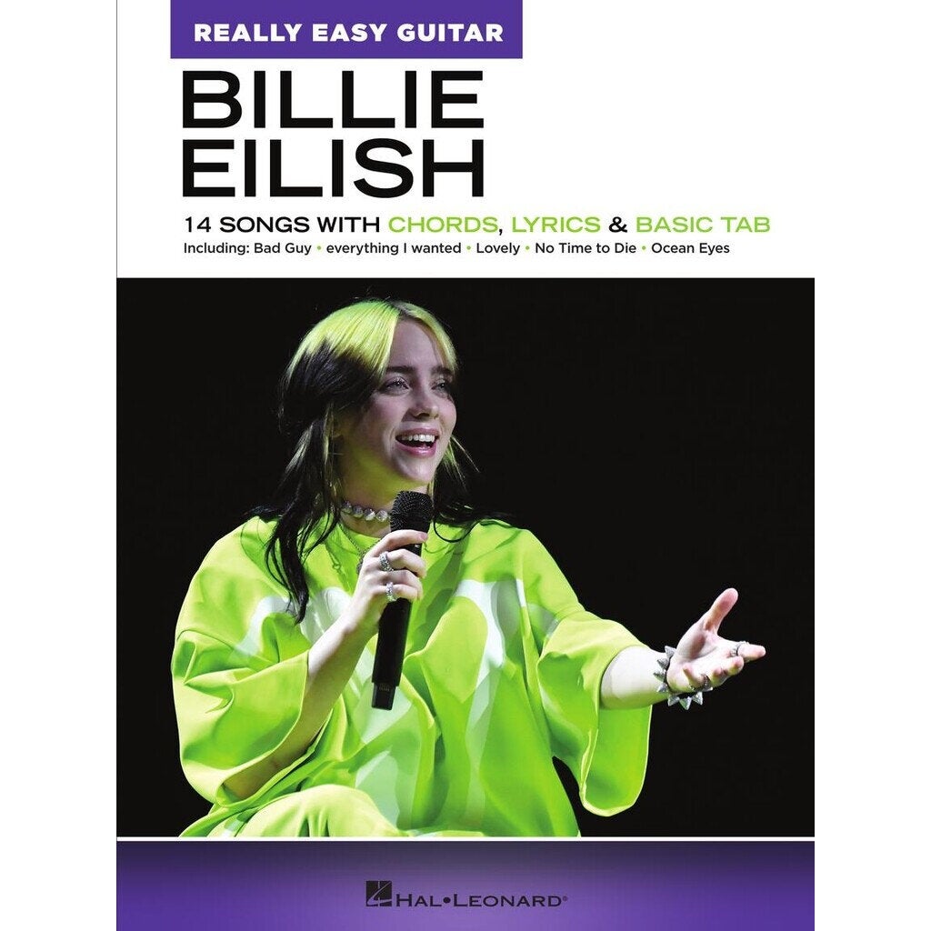 Hal Leonard Billie Eilish - Really Easy Guitar Series 14 Songs with Chords, Lyrics & Basic Tab