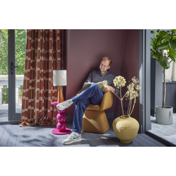 Lampenkap Theo-Bert Pot cilinder beige groen Ø 23 cm