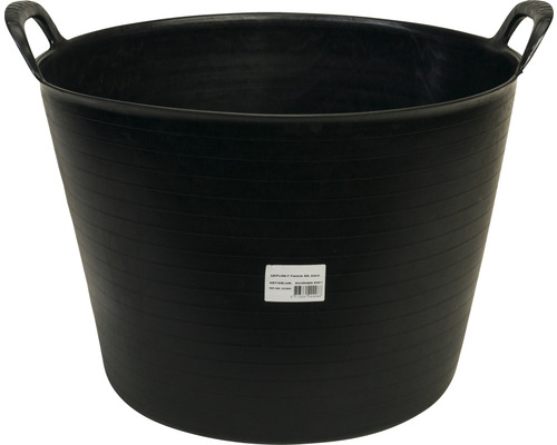 Flexibele emmer voor tuin/bouw, kunststof, zwart, 42 L