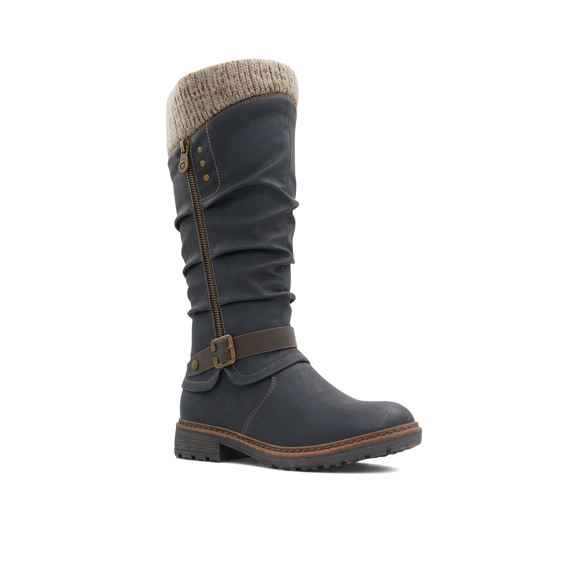 BANFF TRAIL-Nydaeven-Bottes mi-mollet - Talon plat - Marine