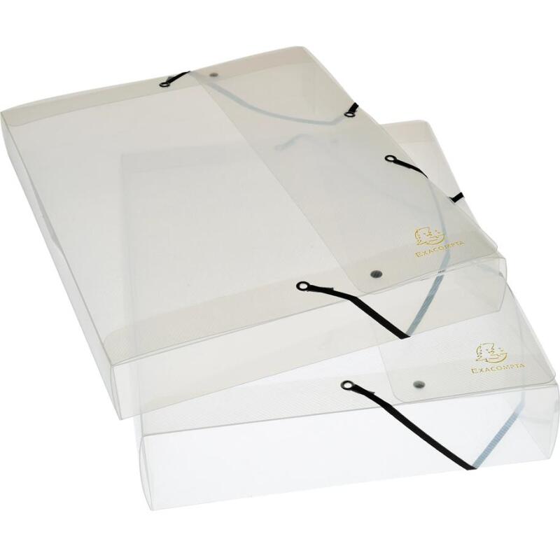 Boite de classement Exabox dos 40mm Polypropylène Crystal - A4 - Cristal