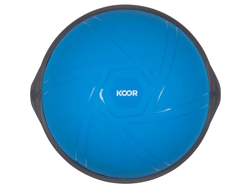 KOOR Balance Ball 63 cm, Blau Balancetrainer für Gleichgewichts- und Koordinationstraining