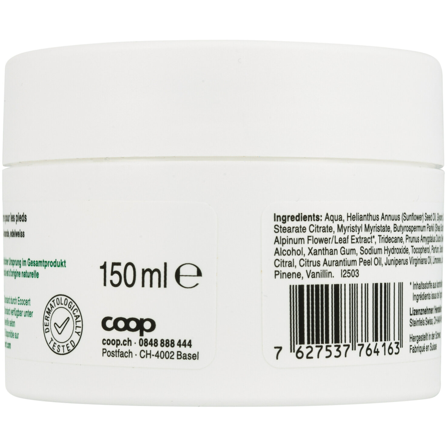 Naturaline Fussbutter Mandel Edelweiss