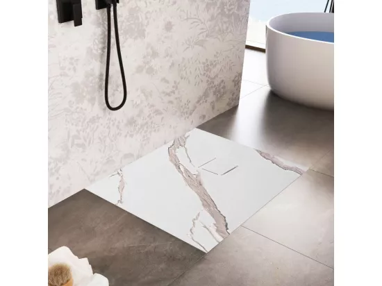 Receveur De Douche Rea Magnum Carrara 90X90 White