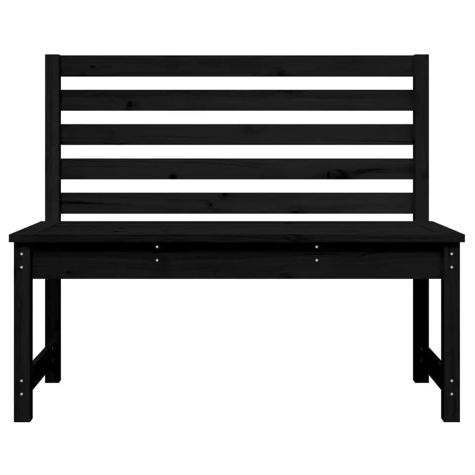 vidaXL - Tuinbank - Zwart - Grenenhout - 109 cm