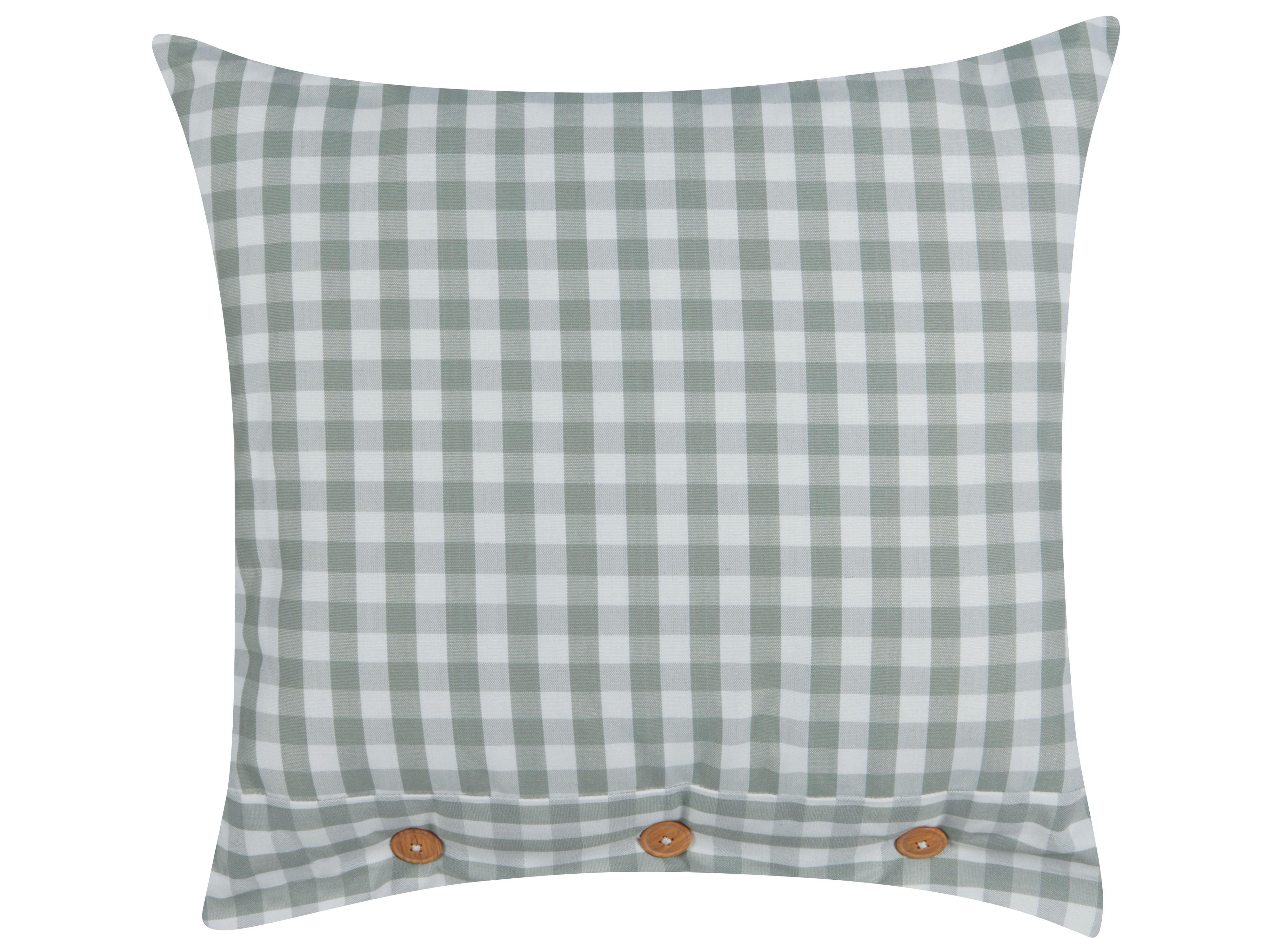 Set van 2 sierkussens TALYA 45 x 45 cm Mintgroen geblokt patroon