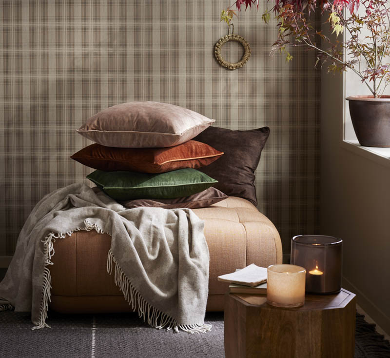 Milia merinoullpledd 130x170 beige