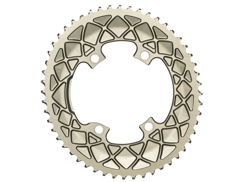 Absolute Black stor oval klinge ø110 Shimano champagne