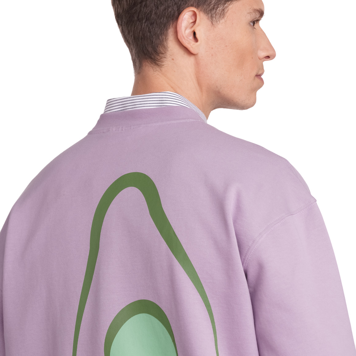 Jonas Nielsen Herren Sweatshirt mit großem Rücken-Print helllila
