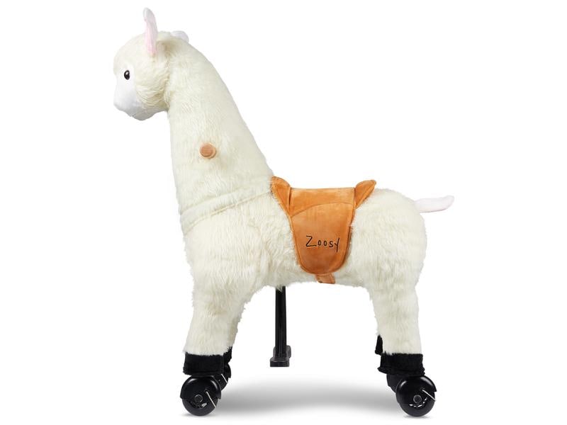 zoosy Reittier Lama Reittier Lama mit Rollen an den Füssen