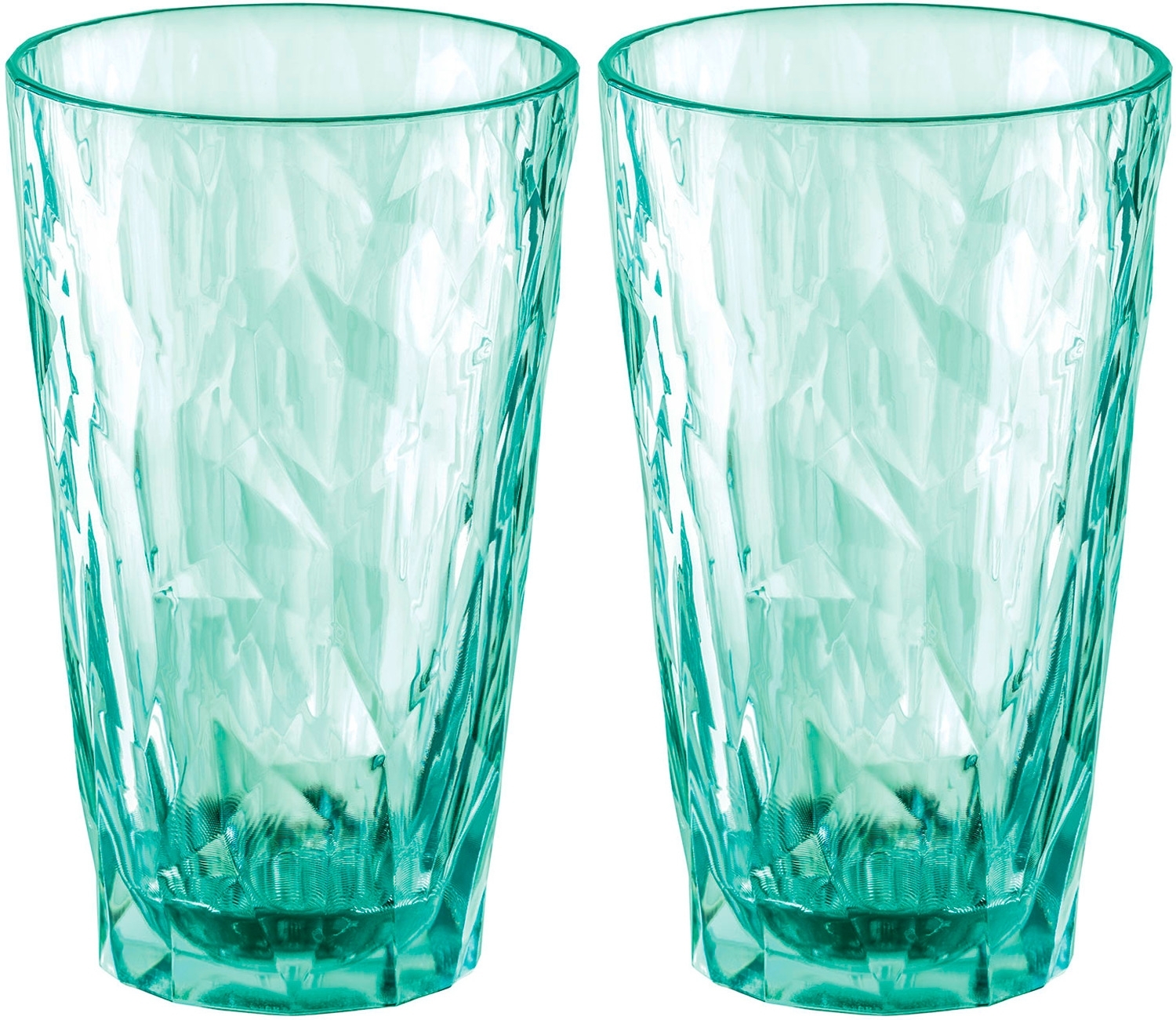 Koziol Superglas CLUB No. 6 2er Set 300 ml transparent jade