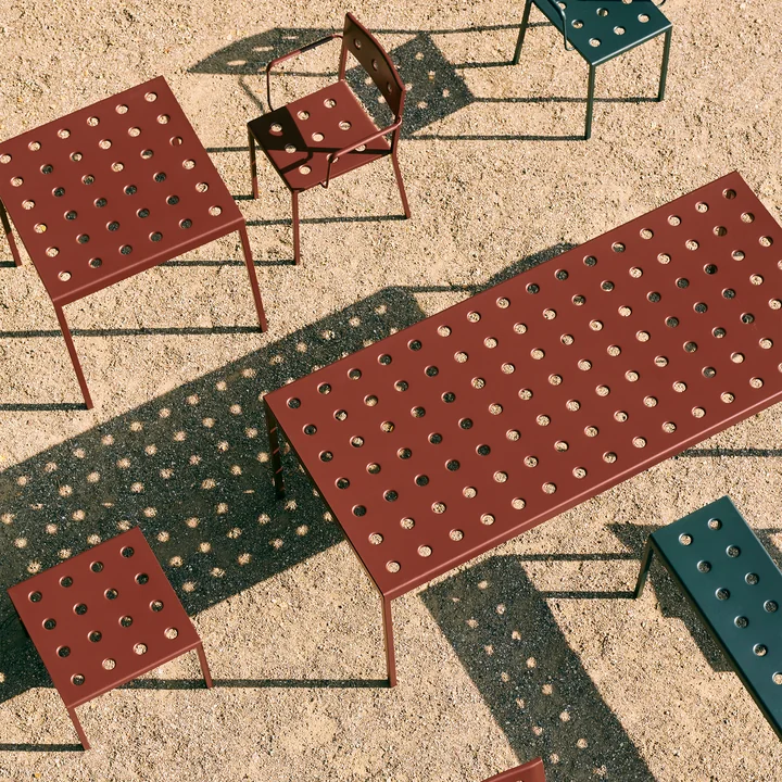 HAY - Balcony Beistelltisch, 50 x 51,5 cm, iron red