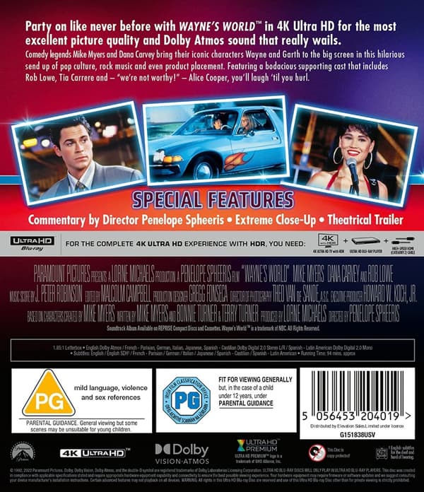 Wayne's World (4K Ultra HD) (Import)