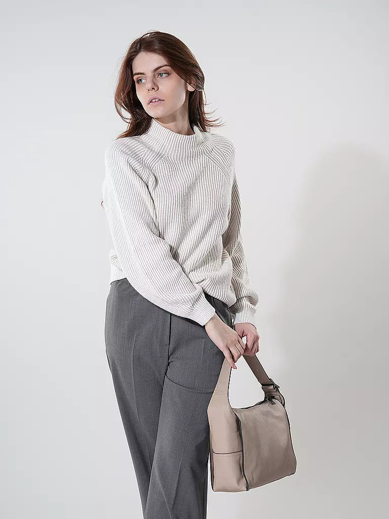 LIEBESKIND BERLIN Ledertasche - Hobo Bag  LOU Medium grau