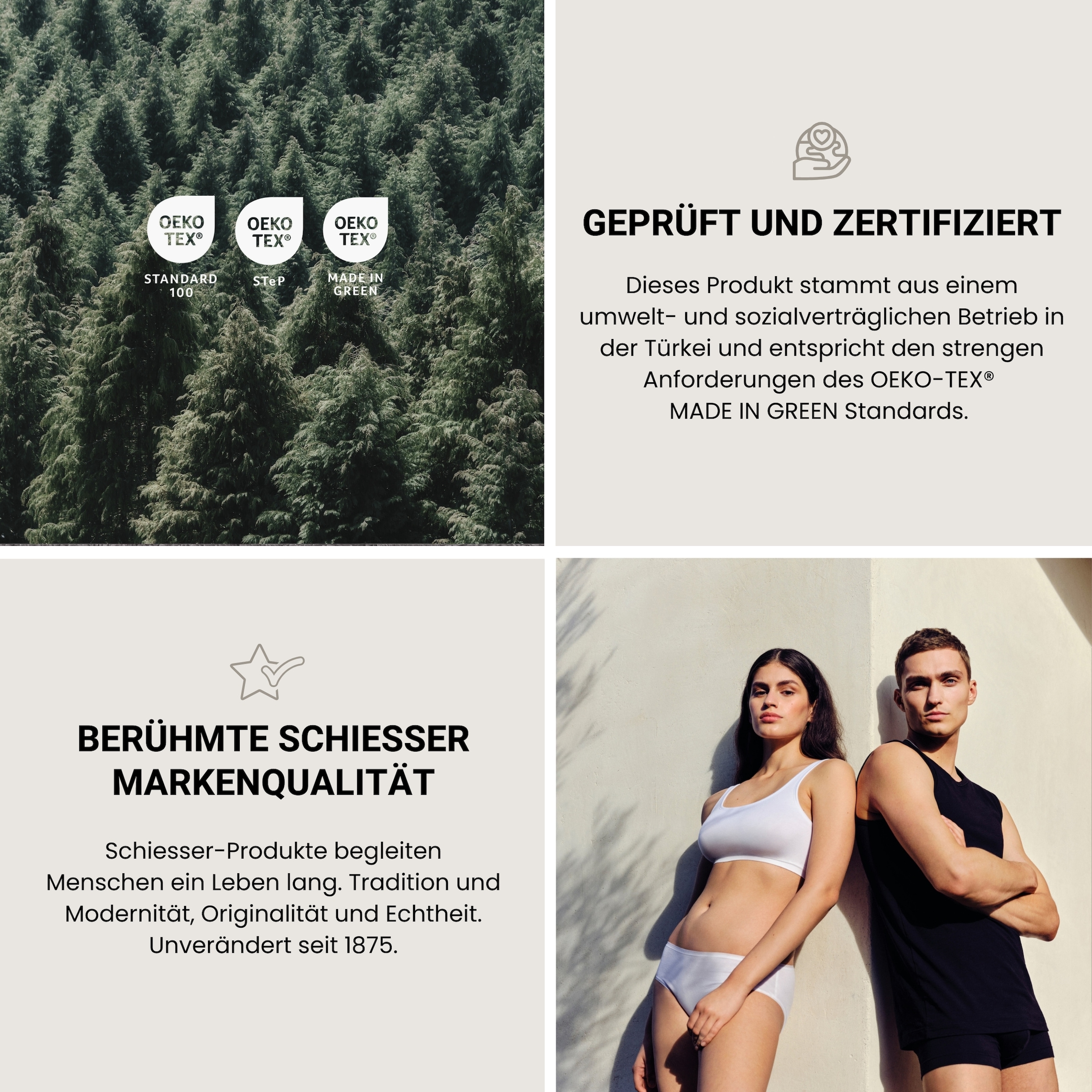 Schiesser Spannbettlaken »Flexi aus 95% Baumwolle und 5% Elastahan in Premium-Qualität« für hohe Matratzen und Boxspringbetten geeignet, Made in Green