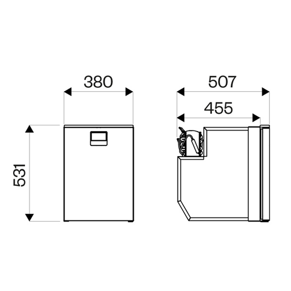 Réfrigérateur à compression Indel B Elite 49L