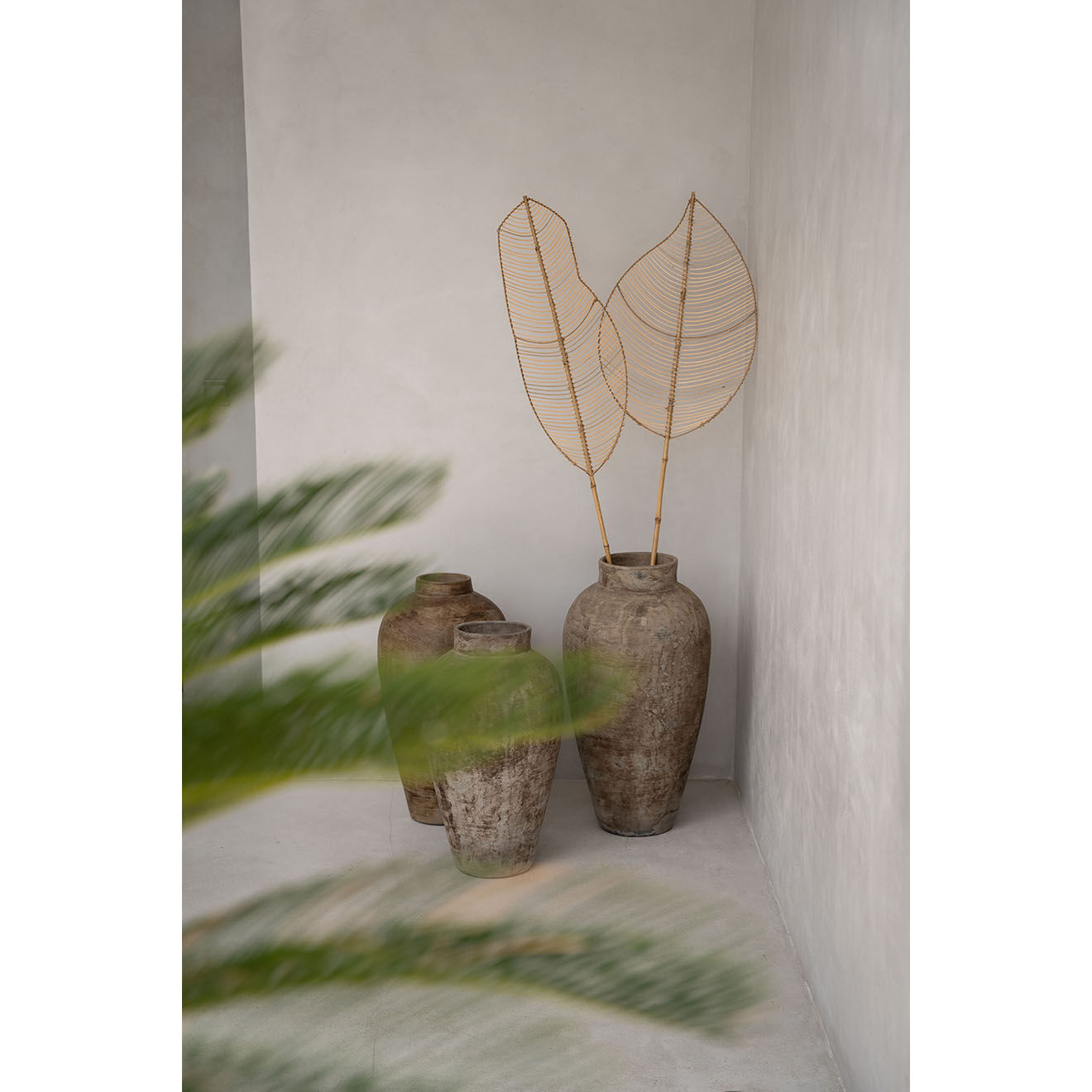 Bazar Bizar 4 Feuilles en rotin décoratives naturel - L.120 cm