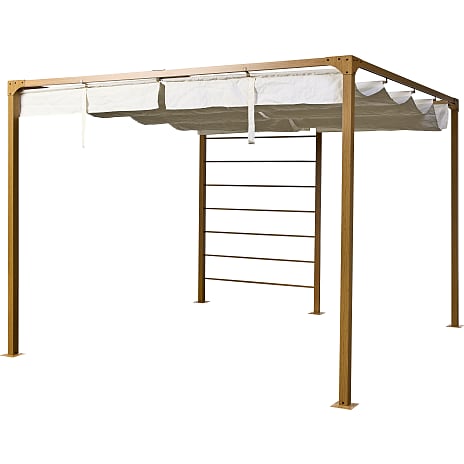 Bali pergola trælook med offwhite cover