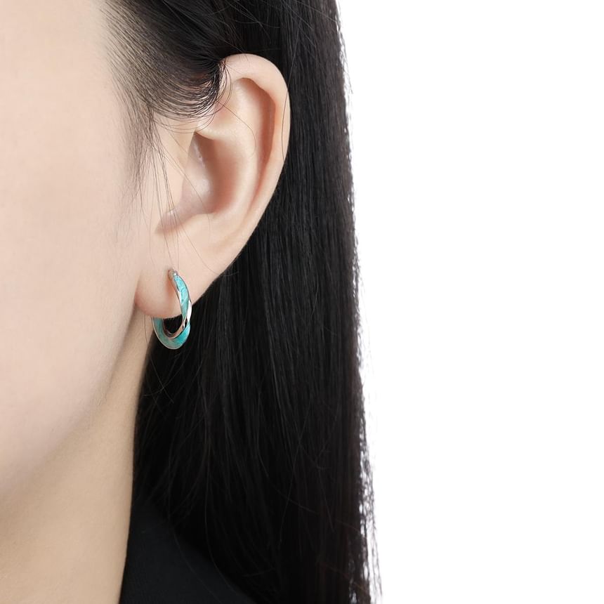 Black Degree - Twisted Glaze Hoop Oorbel