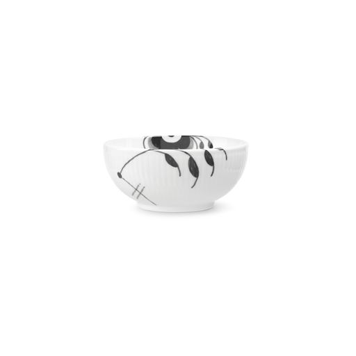 Royal Copenhagen Sort Mega Riflet Skål, Ø11 cm
