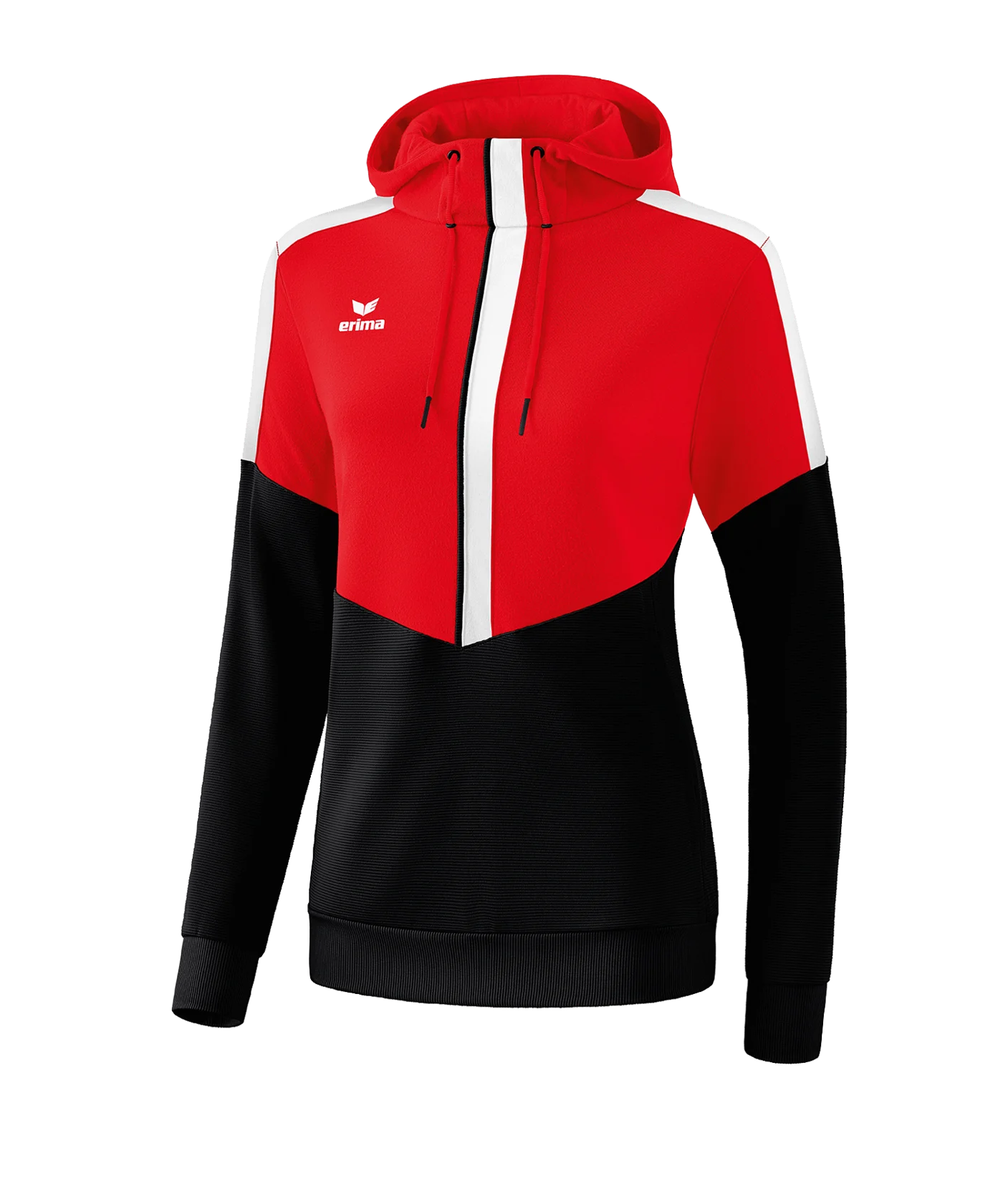 Erima Squad Hoody Damen Rot Schwarz