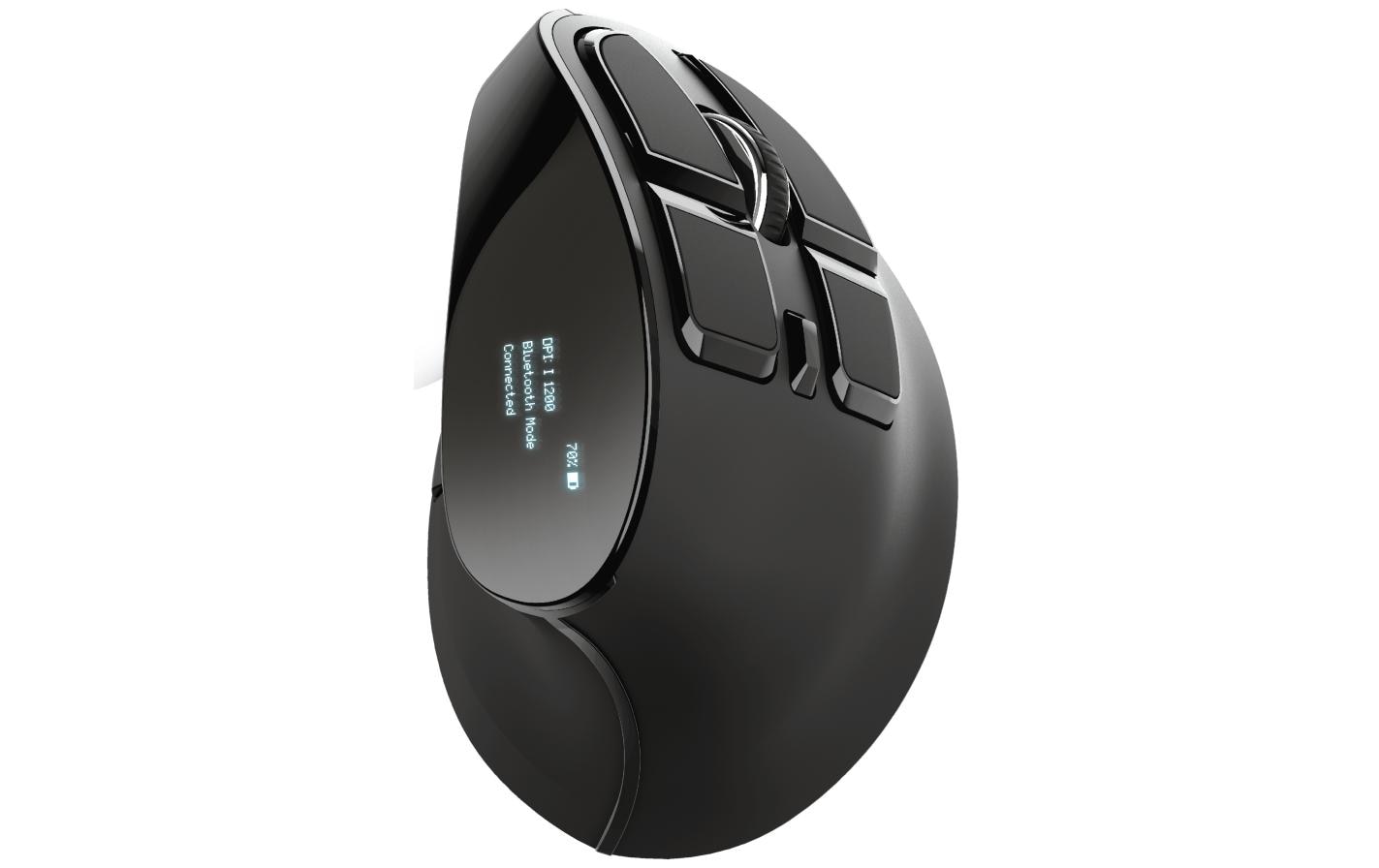 Ergonomische Maus Voxx RechargeableWiederaufladbare, ergonomische Funkmaus mit Digitalanzeige