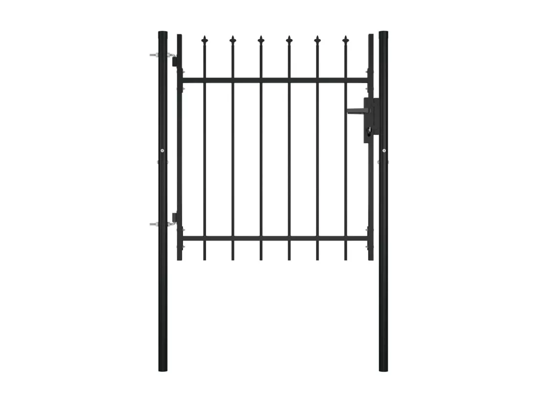 Portail avec haut sous forme de lance 100x75 cm