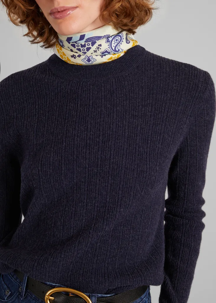 Pull en laine rainurée mérinos extrafine L'Exception Paris