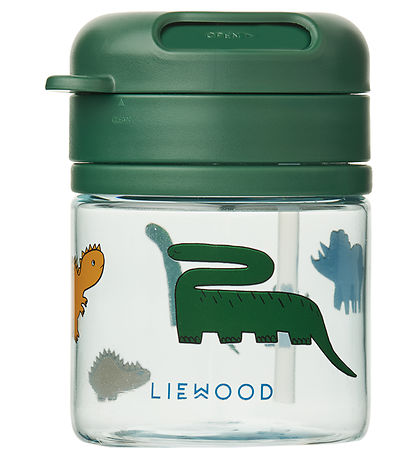 Liewood Becher m. Strohhalme - Pavia - 280 ml - Dinosaurs/Mist