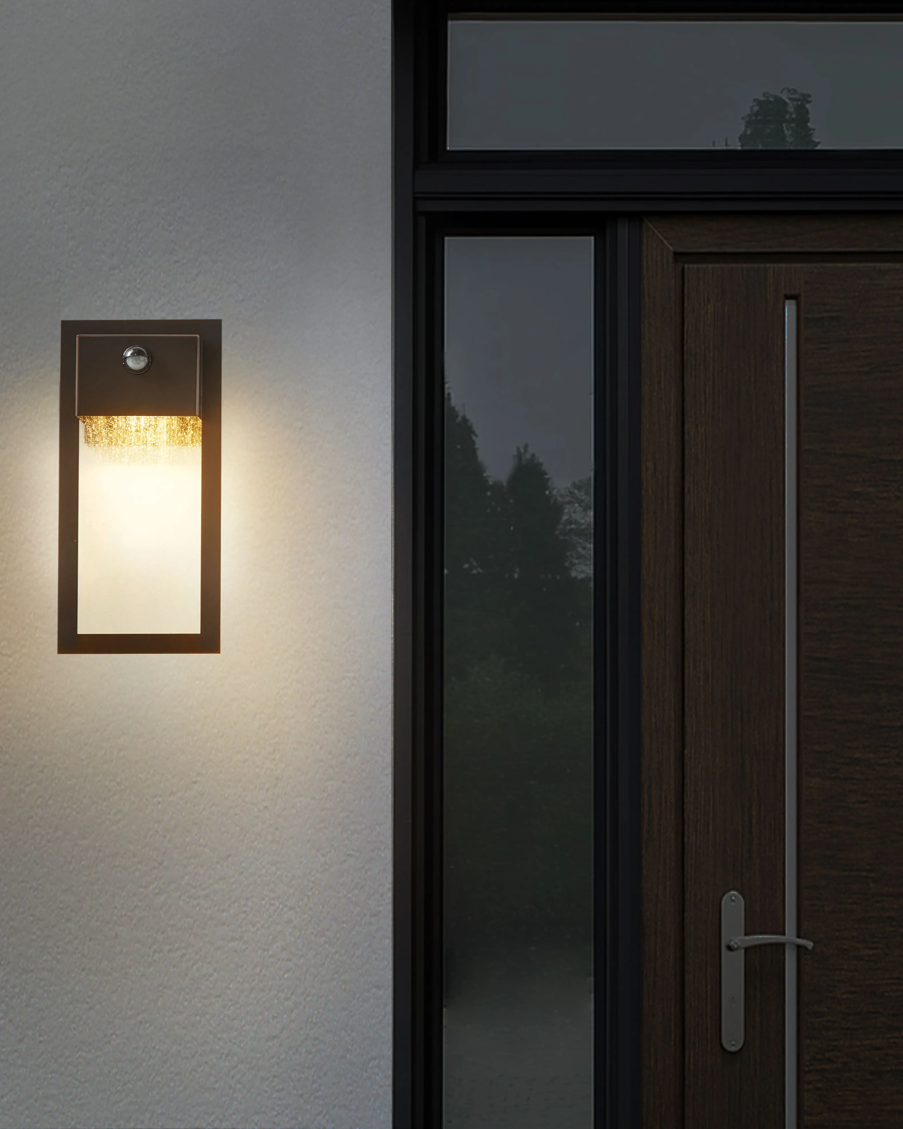 Buiten LED wandlamp ELLIOT met bewegingssensor Zwart