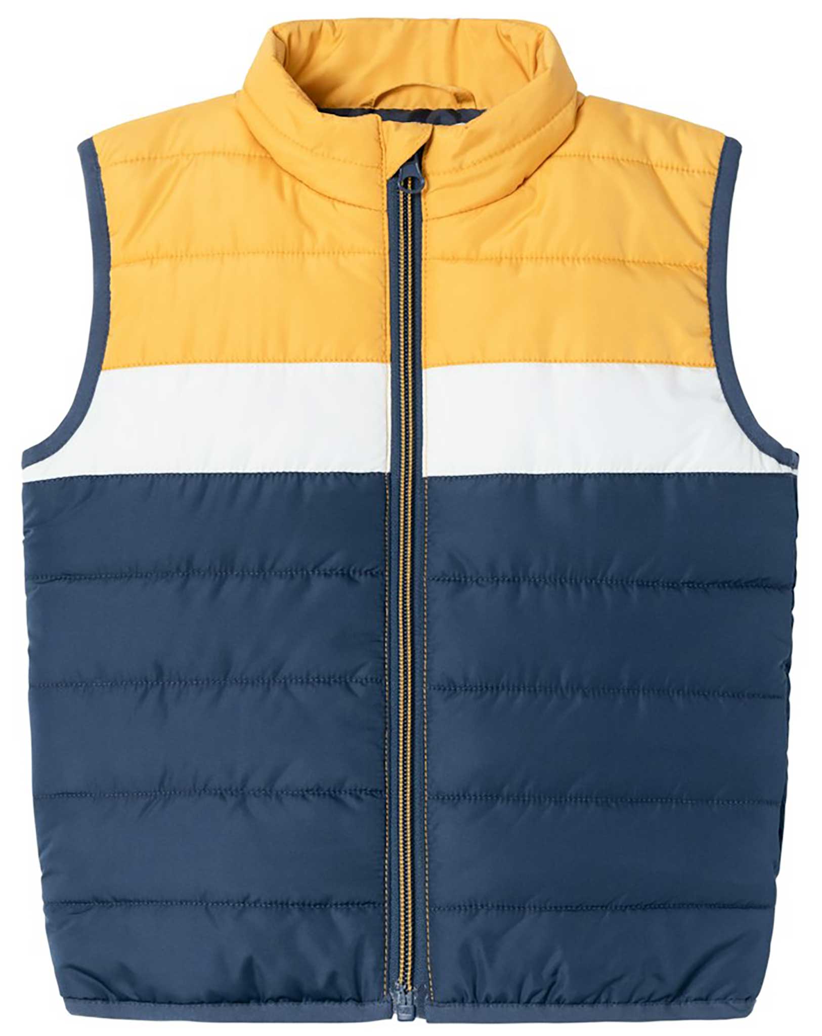 Weste NMMMYLANE BLOCKS in golden spice