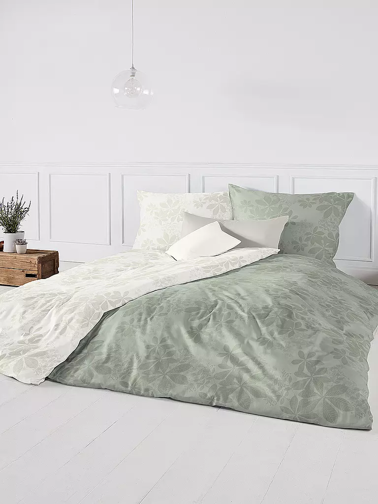 FLEURESSE Damast Bettwäsche OPAL 70x90cm/140x220cm Weiss weiss