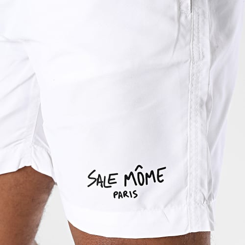 Short De Bain Script Blanc