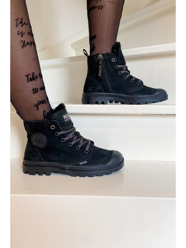 Palladium - PAMPA HI ZIP NUBUK Black
