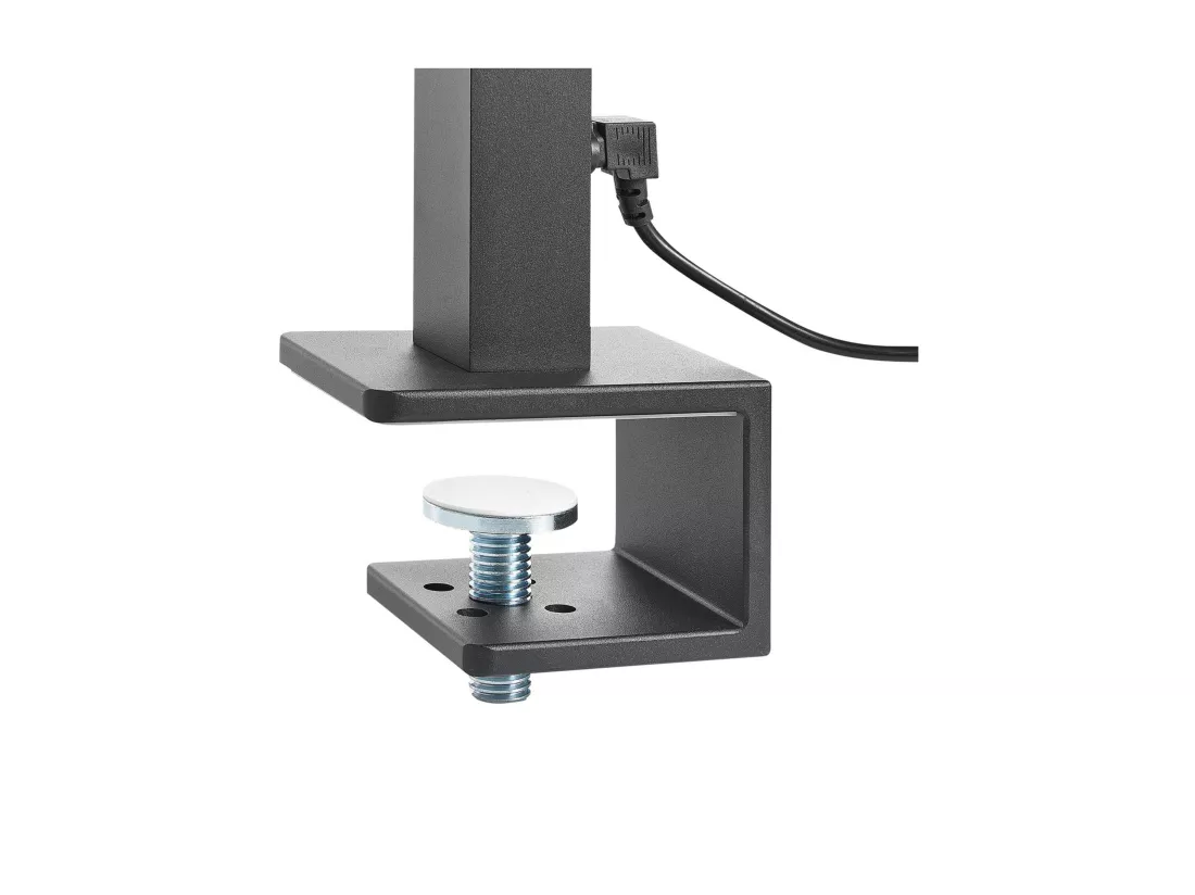 Lampe de bureau LED à pince VOLANS Avec variateur Métal Noir