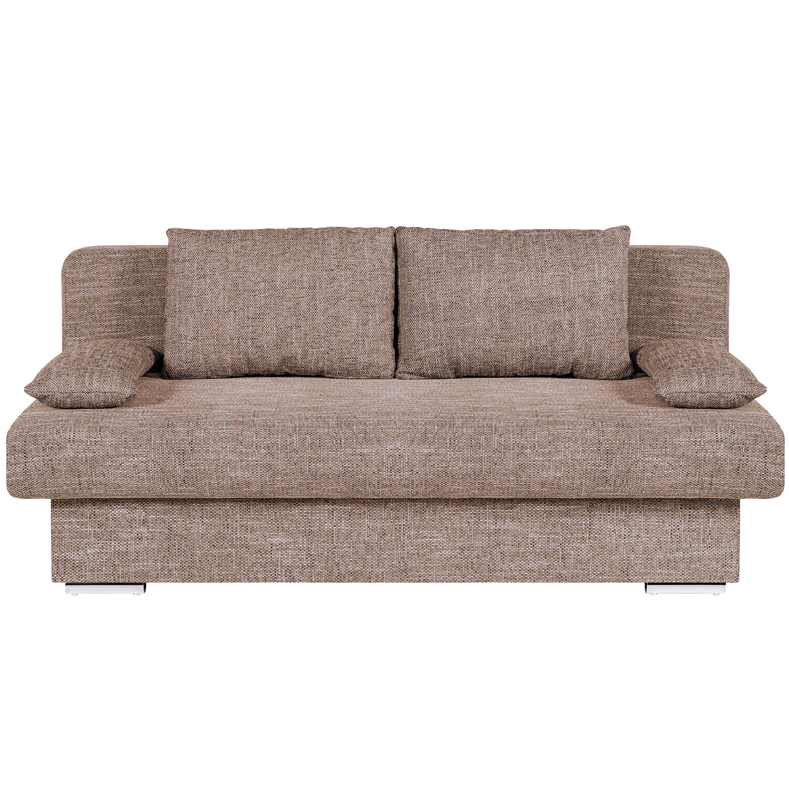 Schlafsofa - cappuccino - inklusive Kissen