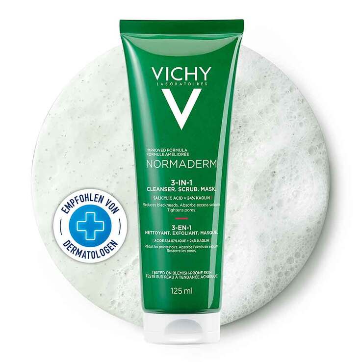 Vichy Normaderm Tri-Activ Gel Reingung + Peeling + Maske, 125 ml