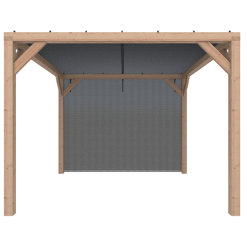 Pergola Silvano Douglas incl. schaduwdoek & zijdoek 324x324 cm
