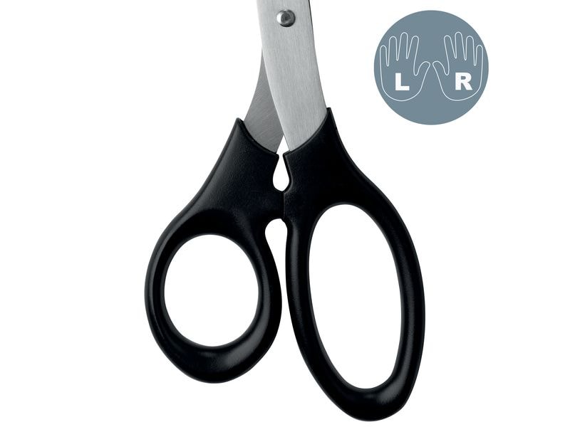 Leitz Schere 20 cm, Edelstahl Schere für Links- und Rechtshänder