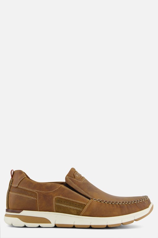 Outfielder Instappers cognac Nubuck