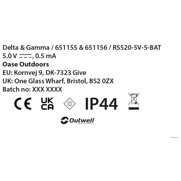 Outwell - Gamma Light Chain - Lampe à LED