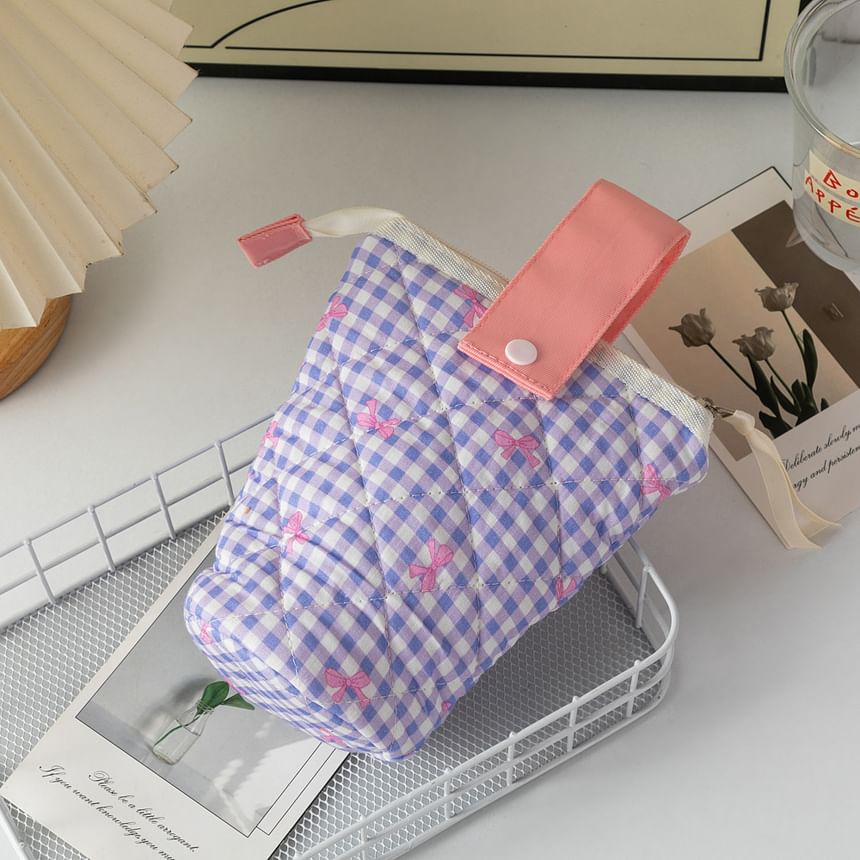 Milha - Gewatteerde make-uptas / etui met strik