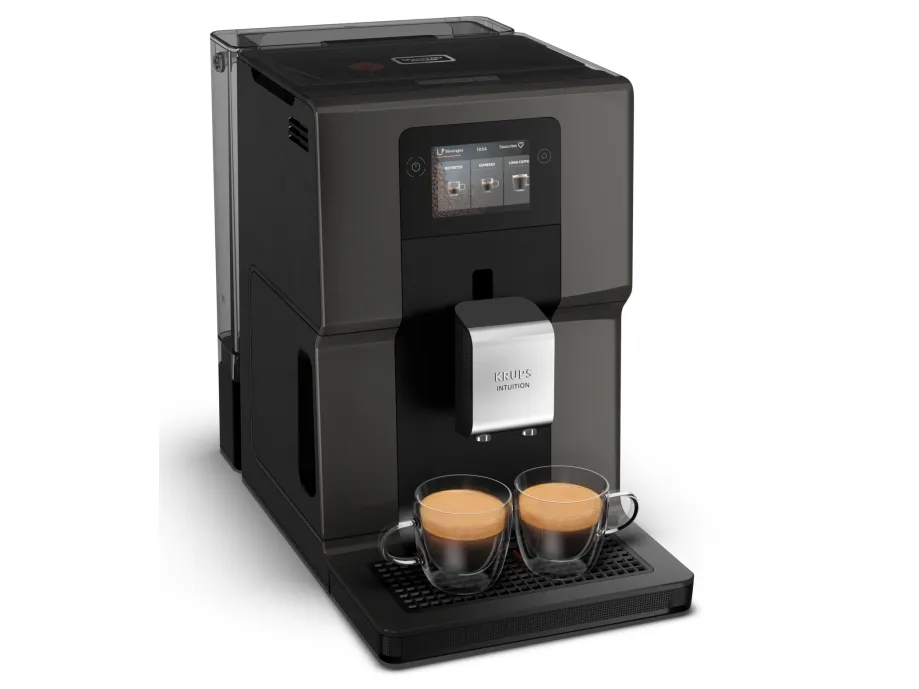 [OUTLET] - Krups Intuition Preference EA872B10 - Automatisk kaffemaskine med mælkeskummer - 15 bar - antracit
