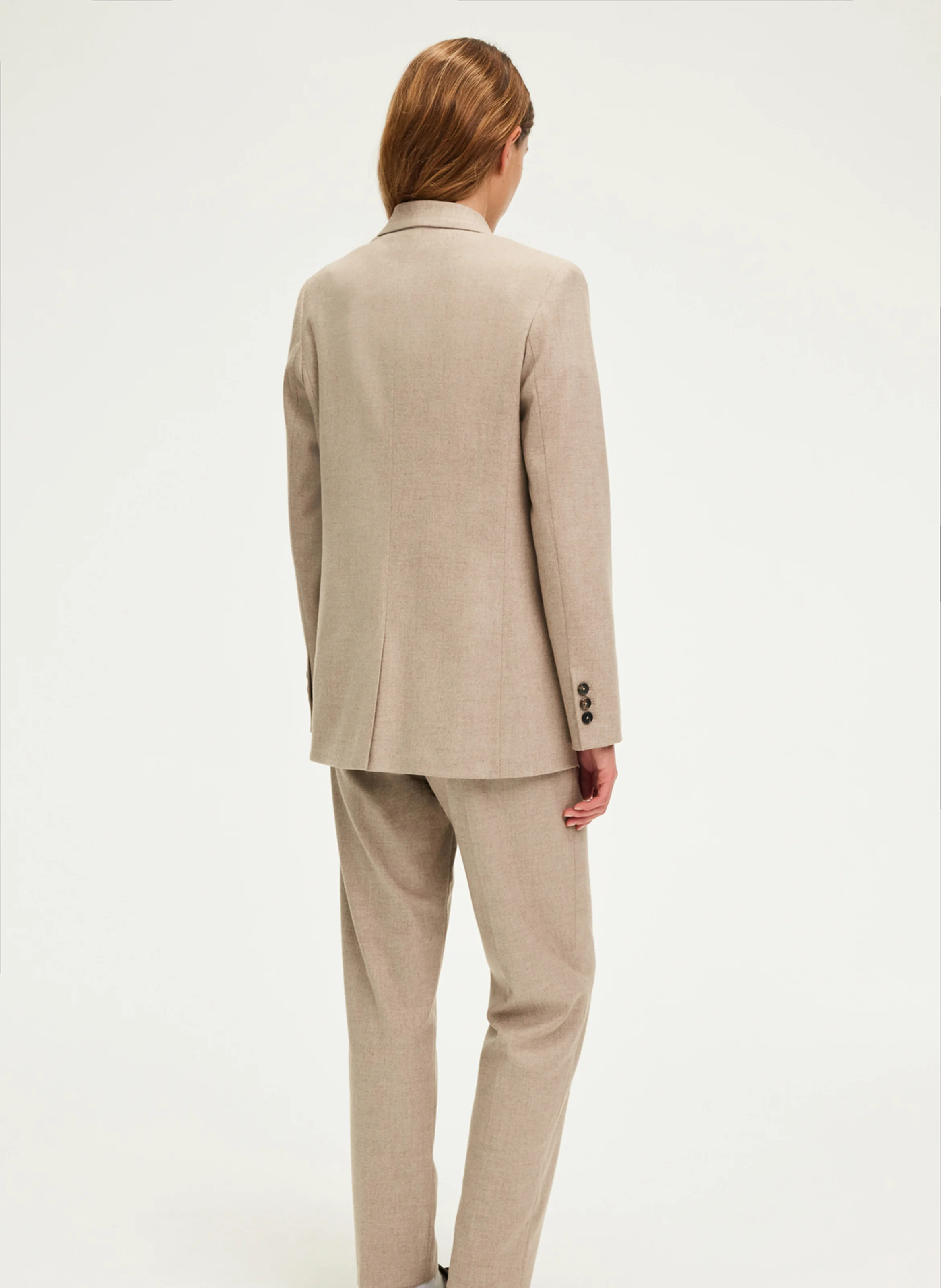 MARJORIE - Veste de tailleur droite| Beige