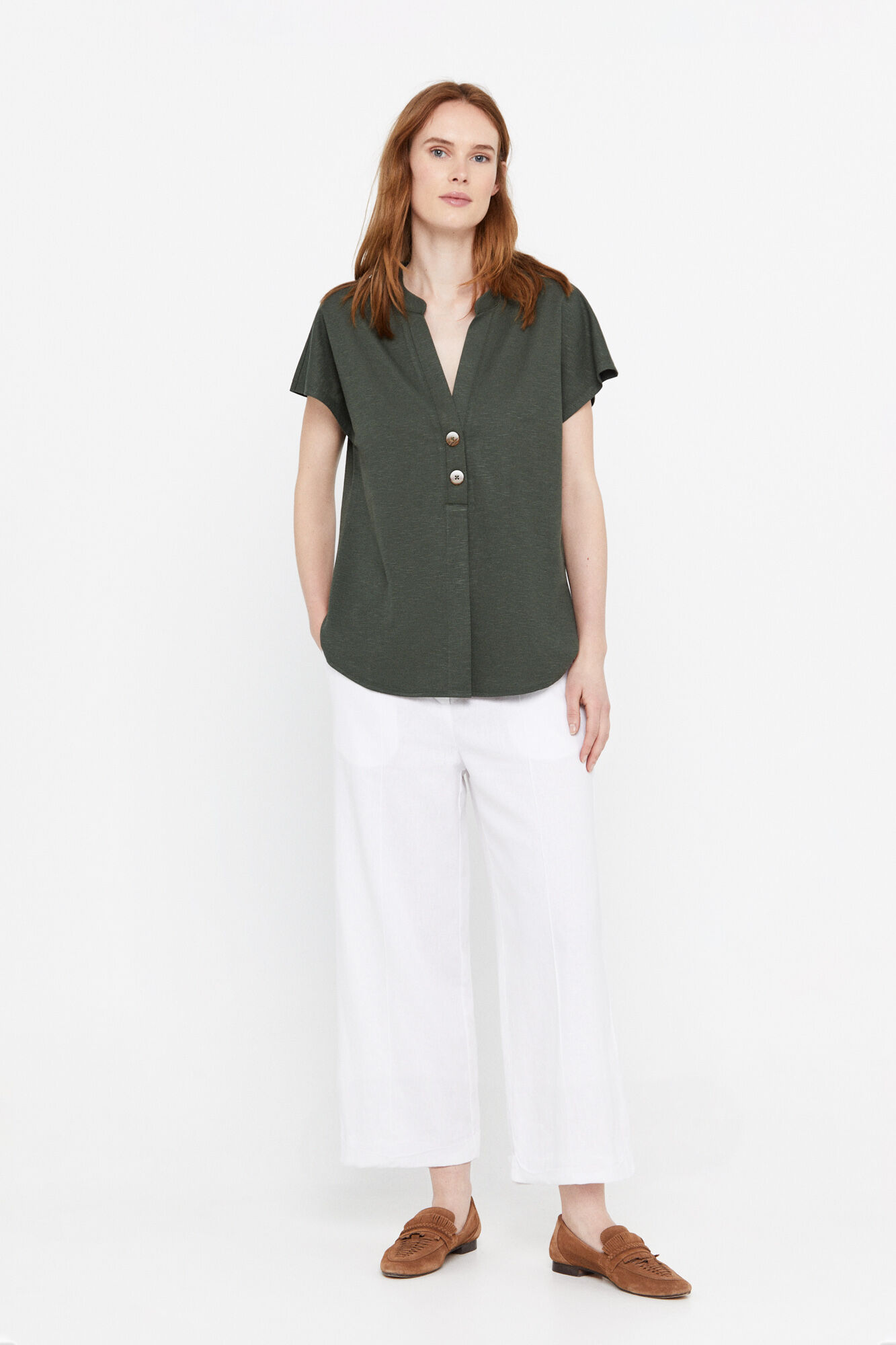 Blusa confortável - Cáqui